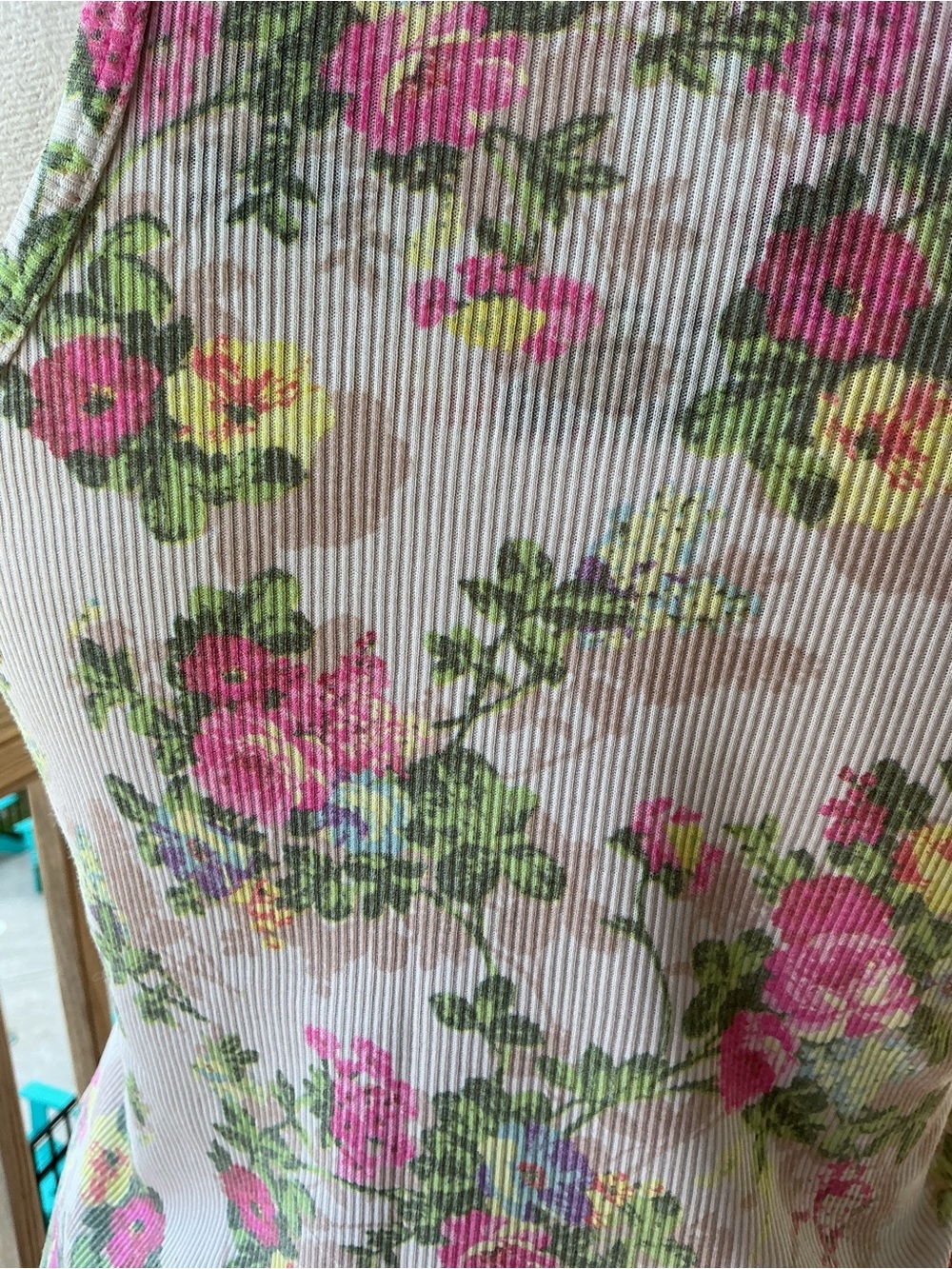 FARM Rio Floral Ribbed Scoop Tank Top - Picture 5 of 8